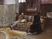 Pascal Dagnan-Bouveret Sulking  Gustave Courtois in his studio oil painting reproduction